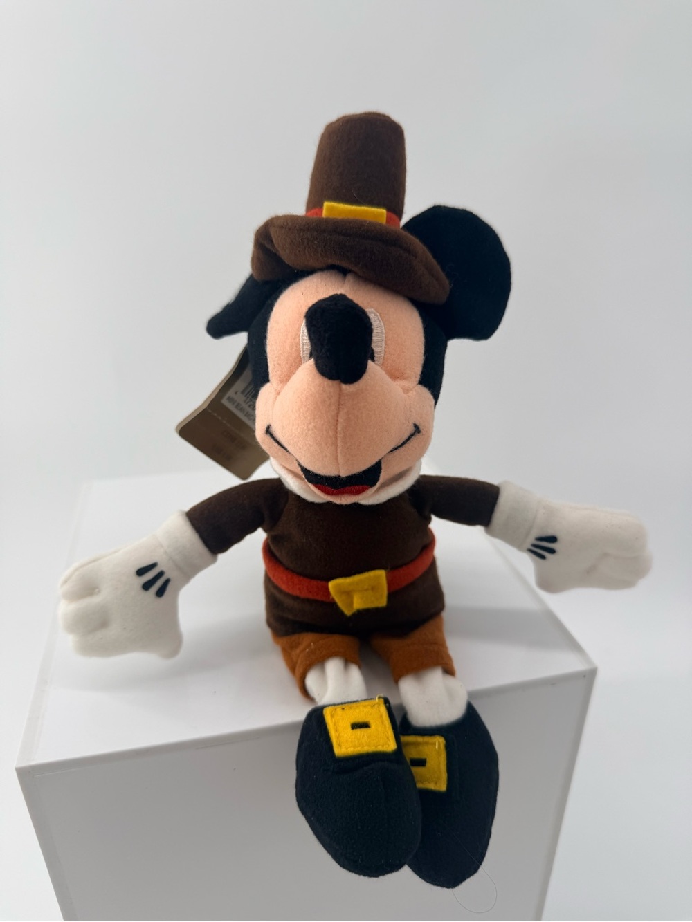 Disney Brown & Black Mickey Mouse Pilgrim Plush
